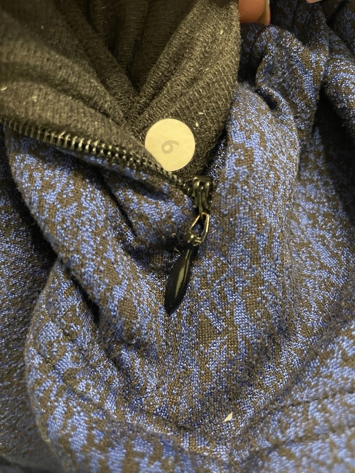 Lululemon Ready to Rulu Hoodie Luon Spray Jacquard Speckled Blue Black Sz 6 - Image 4 of 4