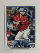 2023 Topps Series 2 Charles Leblanc Baseball Card #446 Rookie RC Marlins. rookie card picture