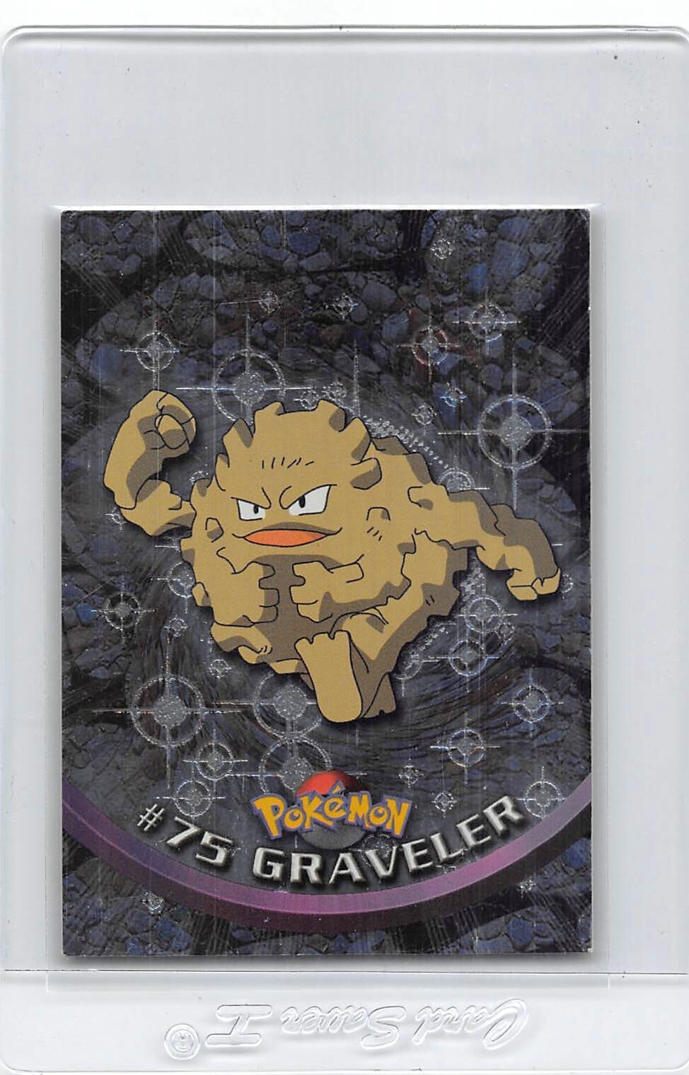 GRAVELER #75 - BLACK Logo - HOLO FOIL - SERIES 1 - TOPPS Pokemon Card - NM/LP