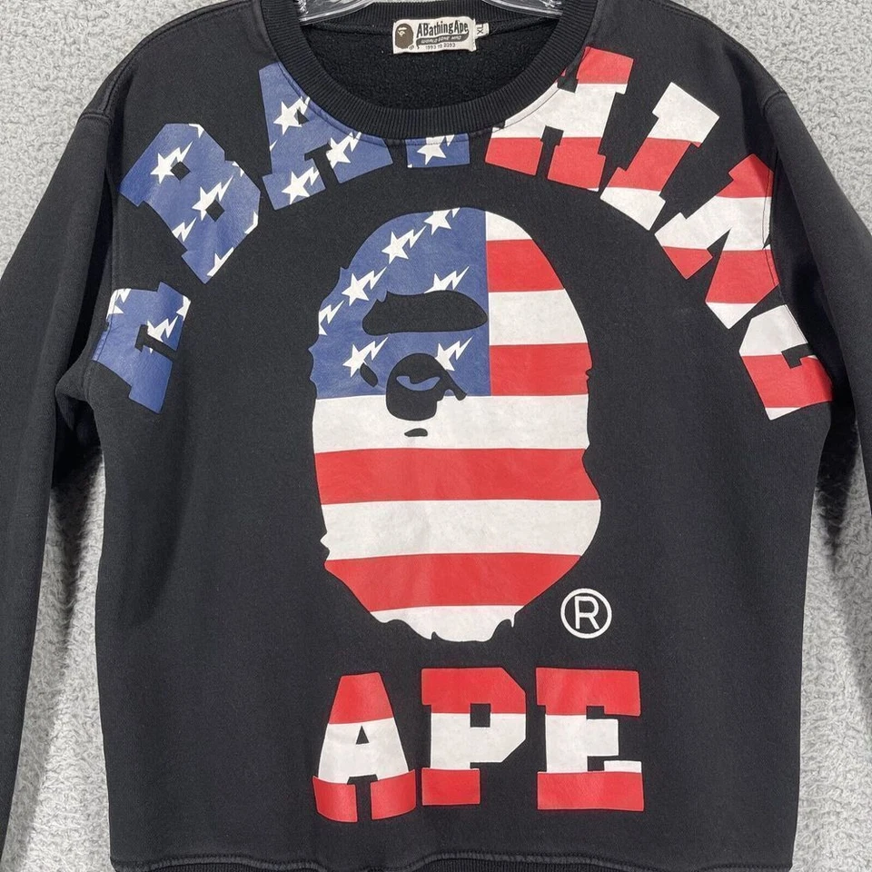 Sudadera A Bathing Ape BAPE Extra Grande Multicolor Bandera Americana 4 de Julio Foto 2 de 4
