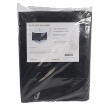 🔥NEW Roof Leak Diverter 10 Ft X 10 Ft Polyethylene Steel Rings 10C884, Black🔥