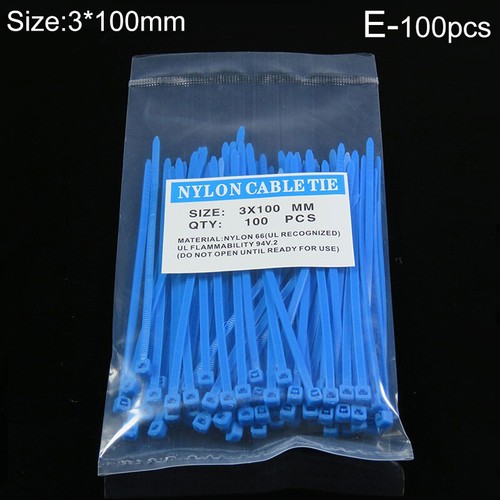 100Pcs Coloured Cable Ties Nylon Zip Tie Wraps Strong Long Wide Tie Straps 29AU - Picture 11 of 20
