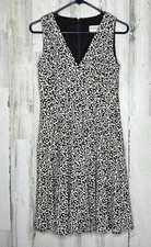 Womens sz 6 Petite Dress by Jessica Howard Brown White Classic Pleated Club Polo