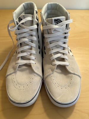 Vans Sk8-Hi Checker Flame Classic White Suede Size US 10 Men VN0A38GERX7
