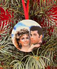 John Travolta  Olivia Newton Grease CHRISTMAS TREE ORNAMENT Engraving Magnet