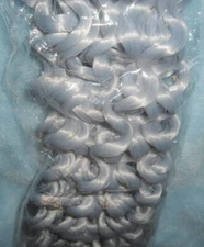 Curled Curly Long Hair Extension 13" Length Silver Grey Lilac Kanekalon Ponytail