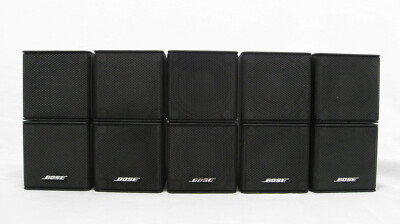 5x Near MINT Bose Acoustimass Jewel Cube Speakers (Black) 