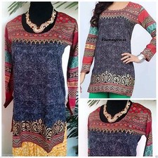 Indian Bollywood Kurta Kurti Designer Women Ethnic Dress Top Tunic Pakistani USA
