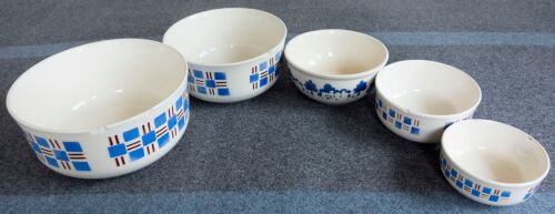 5er Schüssel Set Spritzdekor Keramik u.a. VEB Torgau 50er Jahre DDR - Bild 6 von 6