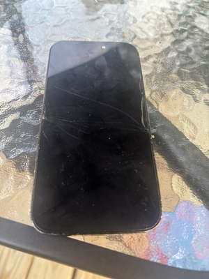 #ad iPhone 14 Pro Max Black Parts Only Cracked Front Back Screen Carrier Unknown $100.00