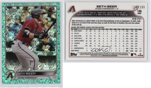 2022 Topps Chrome Aqua Mini-Diamond Refractor /199 Seth Beer #186 Rookie RC