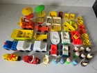 Vintage Fisher Price Little People Lot of 43 Pc Figures Vehicles Furniture