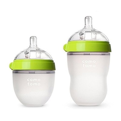 Comotomo Natural Feel Bundle - 2 Items Green, 5oz + 8oz