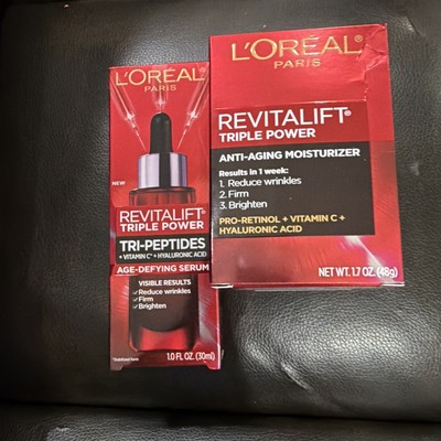 L'Oréal Revitalift Triple Power Anti-Aging Moisturizer And Tri Peptides Serum