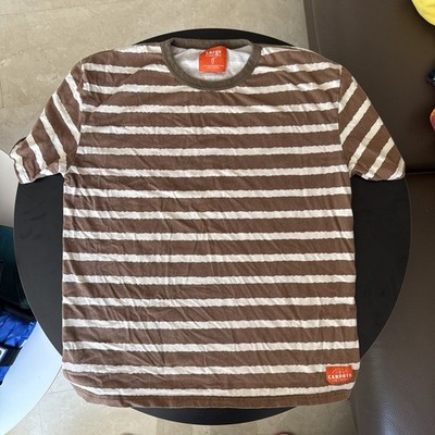 Carrots by Anwar T-Shirt Men s Brown Striped Size Large