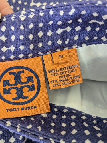 Tory Burch geometrischer Bleistiftrock Baumwolle Wolle Seide Reißverschluss Größe 10 corpcore - Bild 9 von 11