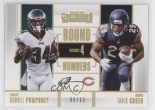 2017 Panini Contenders Round Numbers Gold 85/99 Donnel Pumphrey Tarik Cohen 0q3