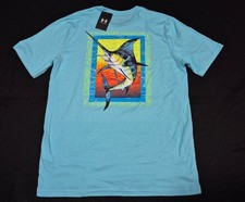 Under Armour Mens Marlin Fishing Sports T-Shirt Blue 6001945-914 SZ Large