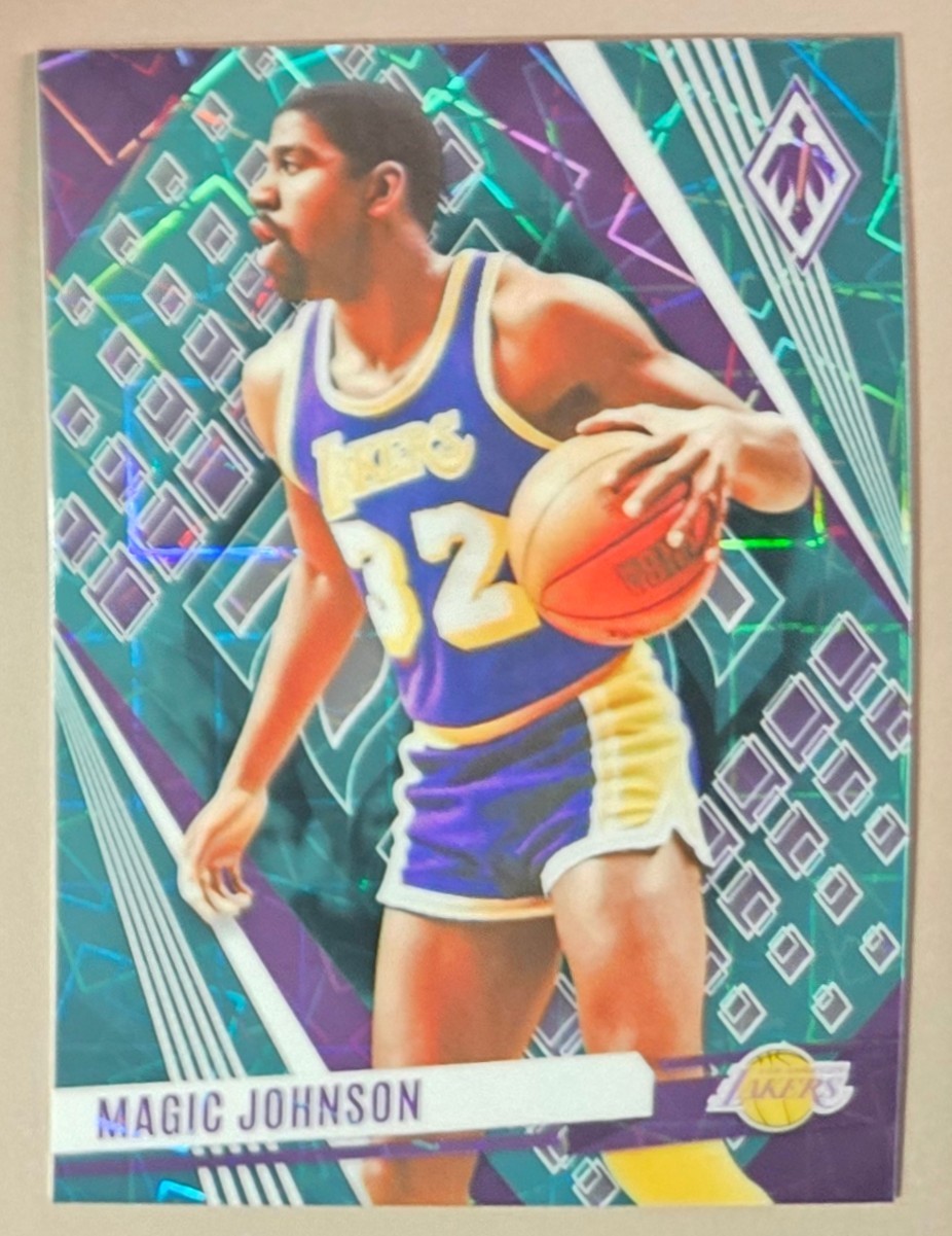 2023-24 Panini Teal Lazer Phoenix #80 Magic Johnson Lakers