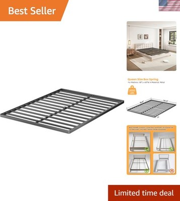 2 Inch Queen Metal Box Spring with Round Corners - 3000 lbs Capacity, Low Pro...