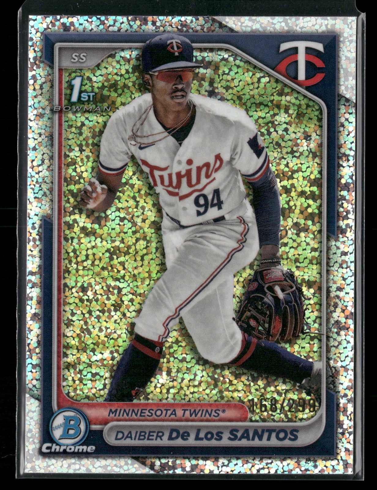 Daiber De Los Santos 2024 Bowman Chrome 1st #BCP-185 Speckle Refractor /299