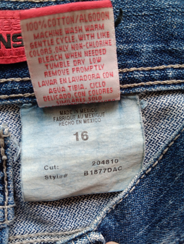 JNCO Blue Crown 28" Youth Size 16 Vintage 90s Skater Jeans 28x28 Baggy - Picture 18 of 22