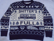 Shitter's Full Ugly Christmas Holiday Pullover Sweater Size Large Adult