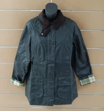 Barbour Beadnell Wax Cotton Women's Jacket LWX0667SG91 Sage Sz US 8 (NWI Read)