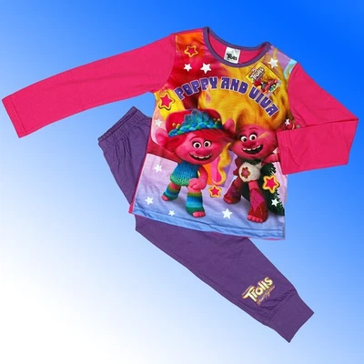 Girls Trolls Poppy Viva Pyjamas Age 4 5 6 7 8 9 10 Years