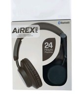AIREX PRO Bluetooth Noise Cancelling Headphones Gray/Brown Ear-Cup Headband 24h