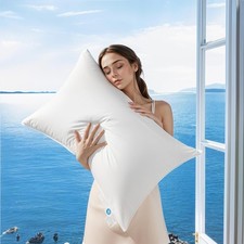 Canadian Luxury Goose Down Pillow Queen Size - 900 Fill Power, 100 Cotton