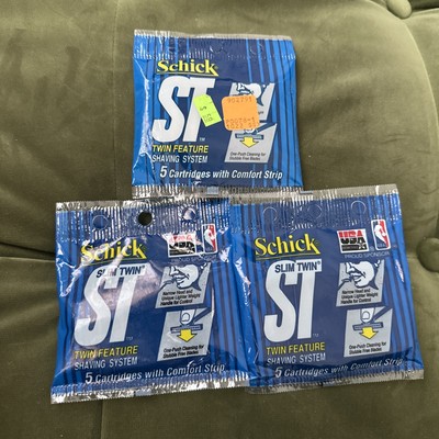 VTG SCHICK ST Twin Feature Shaving System 15 Cartridges With Comfort Strip Lot