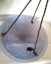 SUSPENSION- VASQUE EN VERRE MOULE POUR LUSTRE LUMINAIRE ART DECO FLORAL