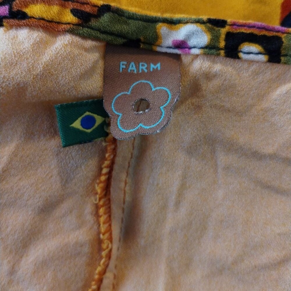 Farm Rio Patchwork Pattern Short Sleeve Blouse Si… - image 4