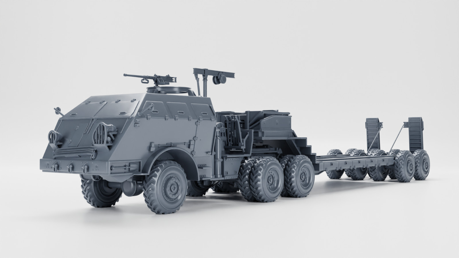 M25 Tank Transporter Dragon Wagon with M15 Trailer (US, WW2)  Transport Truck