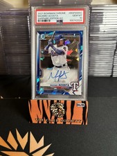 2021 Bowman Chrome Sapphire Maximo Acosta Auto Psa 10 