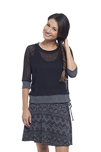 Camiseta de red Soybu para mujer Mona Shirt, negra, XL