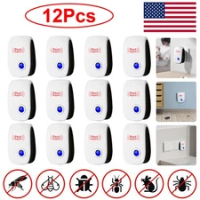 12pcs Ultrasonic Pest Reject Home Control Electronic Repellent Mice Rat Repeller
