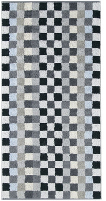 Cawö Handtuch UNIQUE Karo BL 50x100 cm grau Handtücher