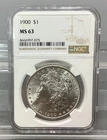1900 Morgan Silver Dollar - NGC - MS 63