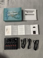 V8 Live Sound Card USB External Audio Interface Mixer Stereo 3.5mm I/O