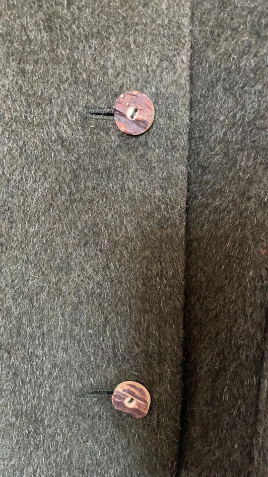 Manteau Loden en laine vierge Vintage années 60 - Photo 3/4