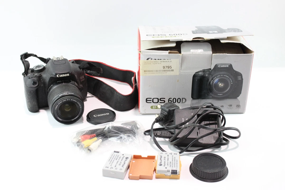Canon EOS 600D + 50mm & 18-55mm レンズセット Canon EOS 600D 18.0MP Digital SLR Camera with Canon EF-S 18-55mm