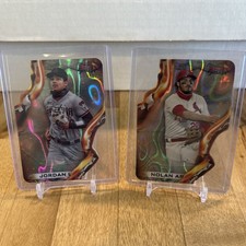 2021 Bowman’s Best Jordan Lawlar And Nolan Arenado Silver Lava Refractors #/50