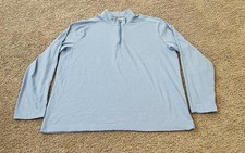 Van Heusen Men  s XL Quarter Zip Pullover Light Blue Long Sleeve