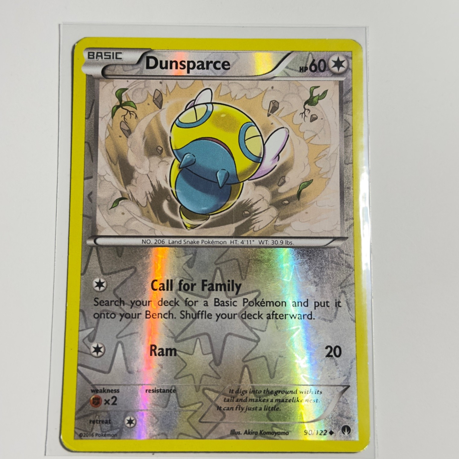 Dunsparce 90/122 Uncommon Reverse Holo Card XY - BREAKpoint Pokemon TCG LP