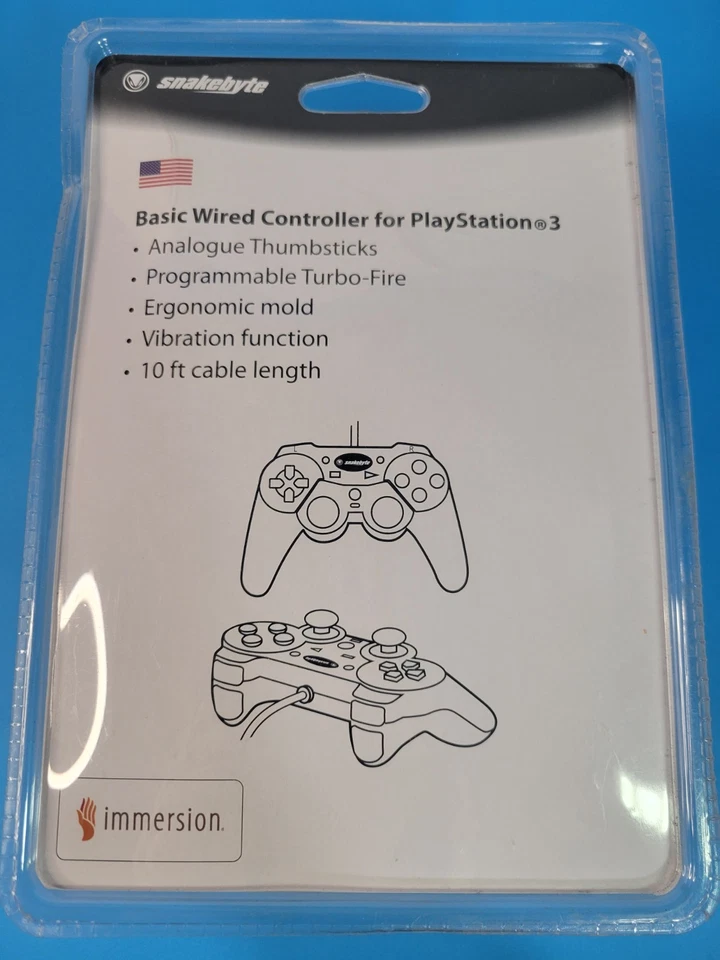 Snakebyte SB00566 Premium Wired Controller Black For PS3 New PLAYSTATION - Image 2 of 4