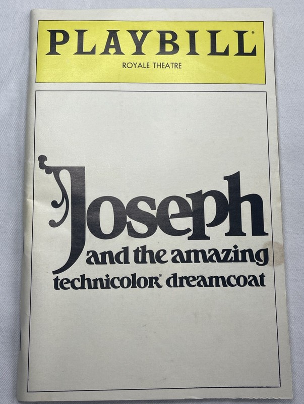 Joseph/Amazing Technicolor Dreamcoat Royale Theatre Playbill September 1982