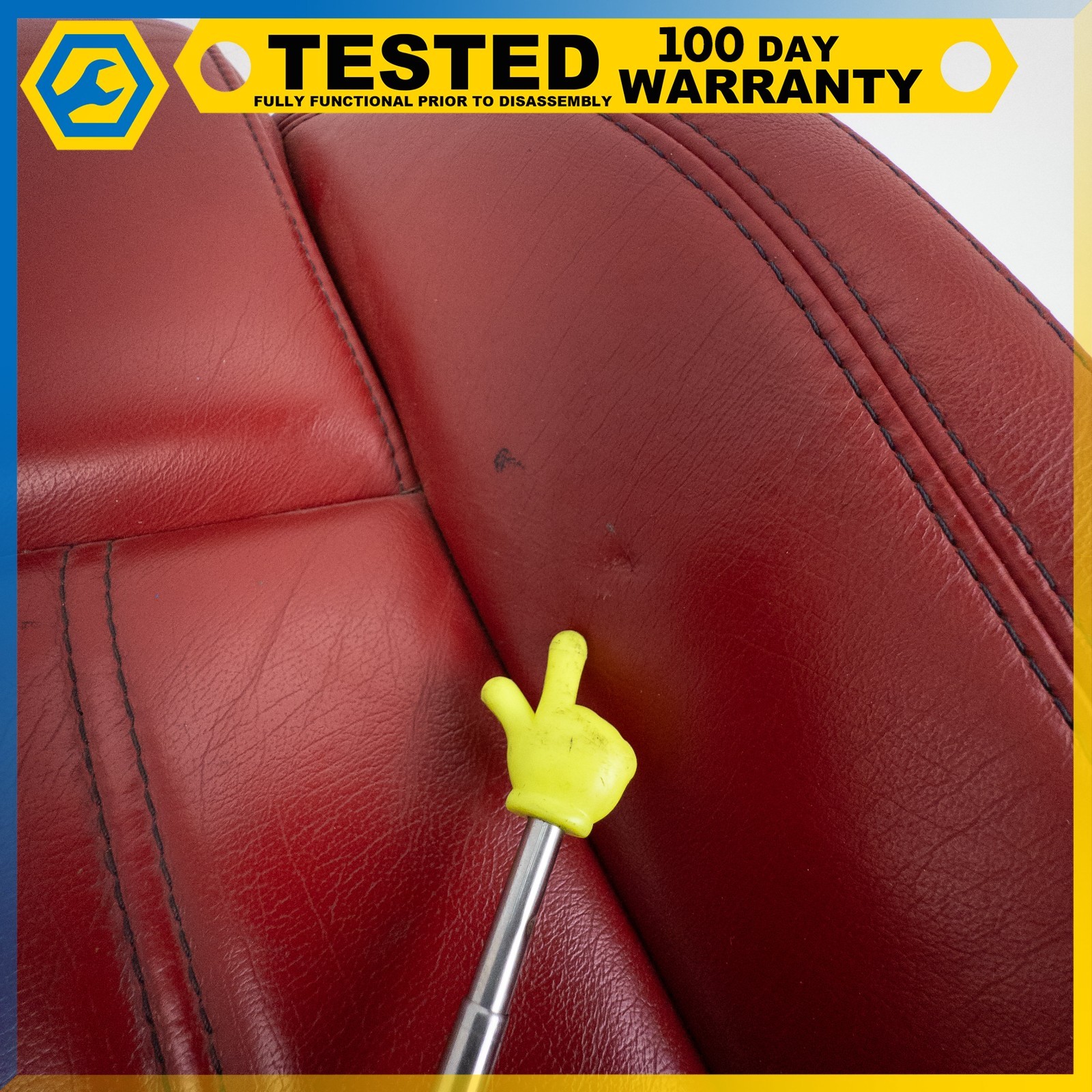 08-19 MASERATI GRANTURISMO FRONT LEFT SIDE LOWER BOTTOM SEAT CUSHION RED OEM