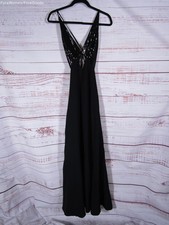 Halston Macie Sequin Crepe Open Back Gown Dress Size 2